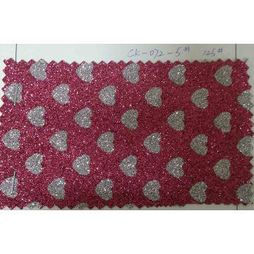 Shiny Heart Design Glitter Fabric for Wall Paper